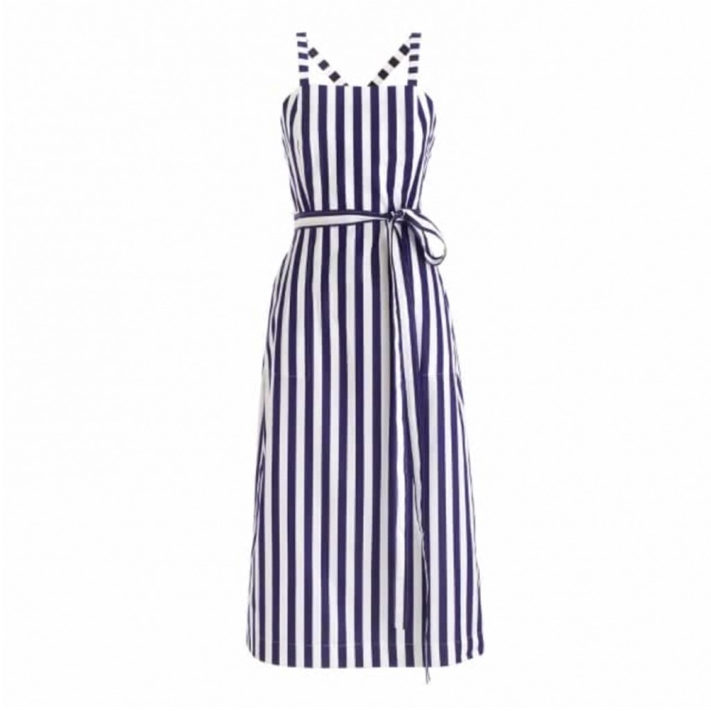 J.Crew Thomas Mason stripe apron dress, size 8